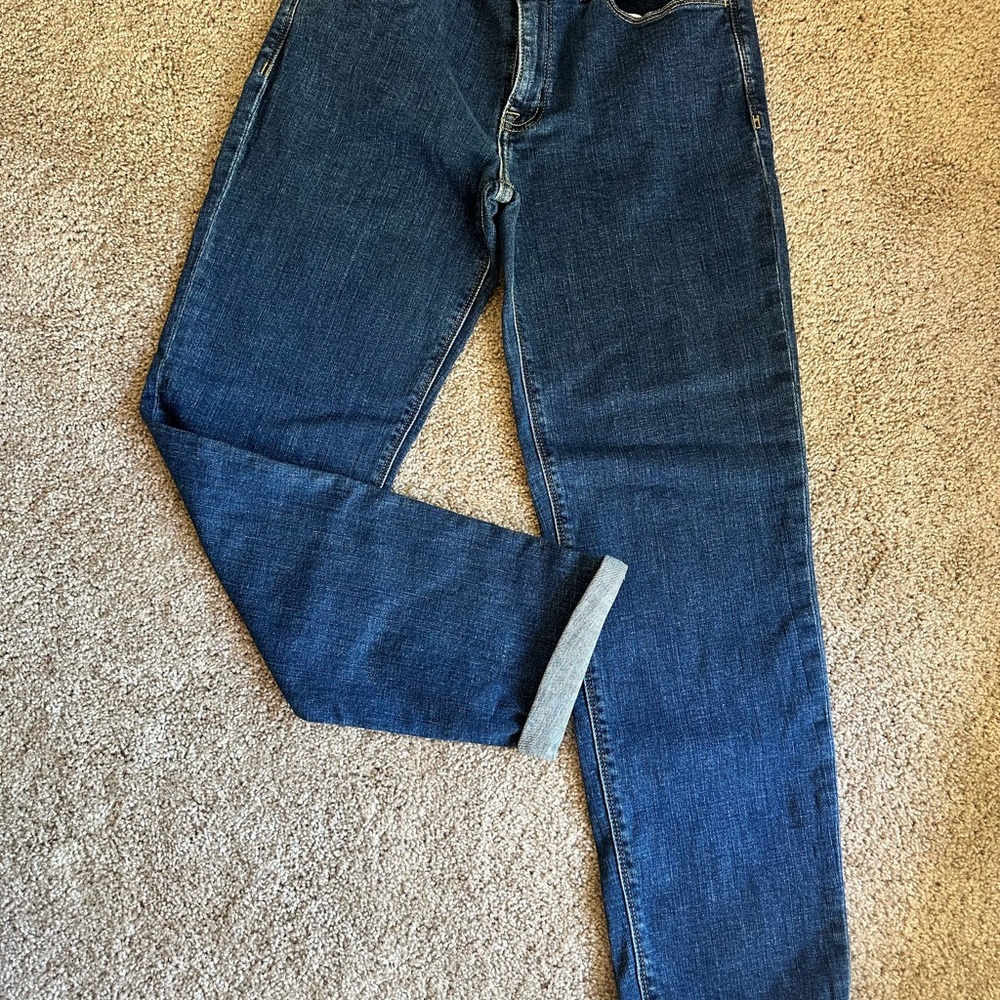 Blue Straight-Leg Jeans with Rich Indigo Hue
